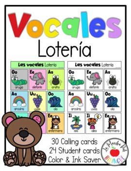 Preview of Lotería de las vocales- Spanish Vowel Bingo