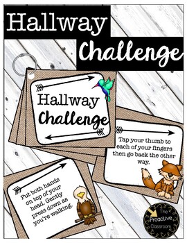 Preview of Hallway Challenge Cards  Classroom Management Procedures Expectations