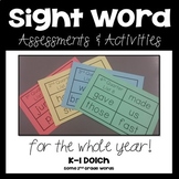 1st Grade Sight Word Unit- Entire Year- K-1 Dolch Words