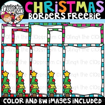 Preview of Christmas Borders Clipart Freebie {Creating4 the Classroom Clipart}