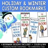 Holiday Bookmarks | Winter Bookmarks | Student Gifts | Cus