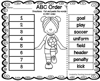 abc order worksheets by teaching second grade teachers