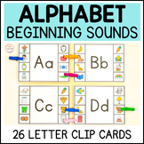 Alphabet Beginning Sounds Clip Cards