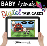 Spring Baby Animal Names Reading Comprehension - Boom Card