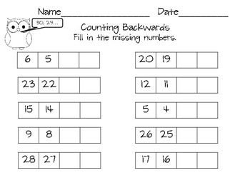 counting backwards by first grade fun times teachers pay