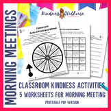 Acts of Kindness Wheel Printable and Morning Meeting Activities