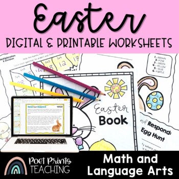 Preview of Easter Math and Literacy Worksheets