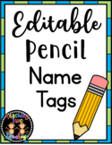FLASH FREEBIE! Editable Pencil Name Tags