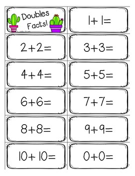 Fact Fluency Doubles Addition by The Proactive Classroom | TpT