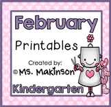February Printables - Kindergarten Literacy and Math