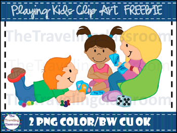 Preview of FREE Playing Kids Clip Art
