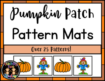 Preview of Pumpkin Patch Kids Pattern Mats (Math Center) (Make your own)