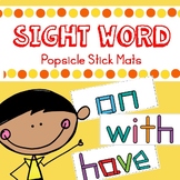 Sight Word Popsticle Stick Mats