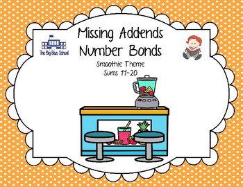 Preview of Missing Addends Number Bonds: Smoothie Theme