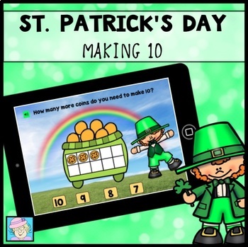Preview of St. Patrick's Day Math Kindergarten 1st Grade Boom™ Cards