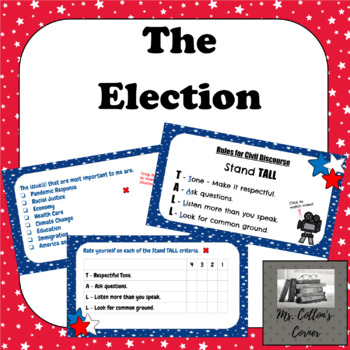 Preview of FLASH FREEBIE - The Election -Practice Civil Discourse, make informed decisions!