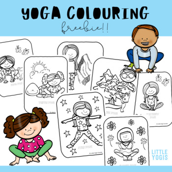 Preview of FLASH FREEBIE - Yoga Colouring Pages