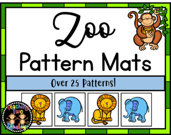 Preview of Zoo Pattern Mats (Math Center) (Skills) (Patterns)