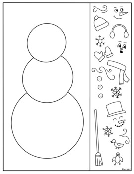 How to Draw A Snowman + Activity Pages by Karr Art | TPT