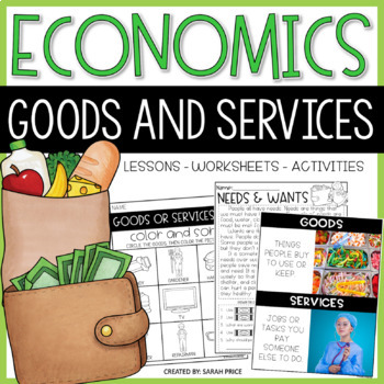 Preview of Goods and Services Activities & Worksheets - 2nd & 3rd Grade Economics Lessons