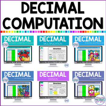 Preview of Decimal Multiplication and Division Google™ Slides and Sheets