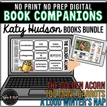 Preview of Digital Book Companion BUNDLE: Katy Hudson Book Companions for Speech Therapy