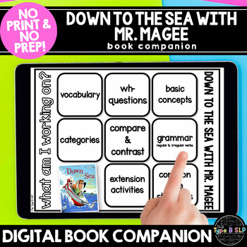 Preview of Down to Sea with Mr Magee: No Print Digital Book Companion for Speech Therapy