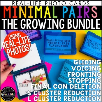 Preview of GROWING BUNDLE Real-Life Minimal Pairs Flashcards: Print & Digital