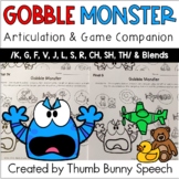 Gobble Monster Game Companion for Speech Therapy Articulation