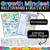 Growth Mindset Bulletin Board, Worksheets Activity 