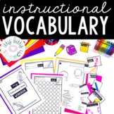 Instructional Vocabulary Program for Speech Therapy (inclu
