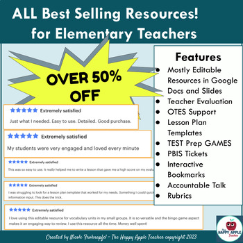 Preview of Over 50% OFF All BEST Selling Resources - Teacher Evaluation, OTES