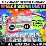Play-Based Speech Therapy: Speech Sound Toy Units Growing Bundle