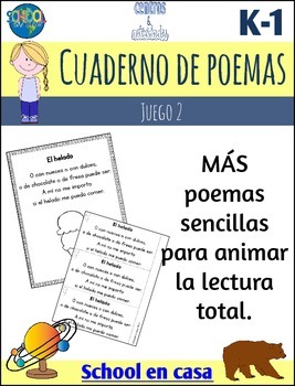 Preview of Poetry Journal or Notebook Set 2 {Spanish Dual Immersion}