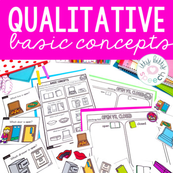 Preview of Qualitative Basic Concepts Teaching Kit for Speech Therapy