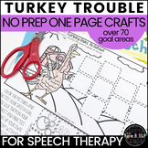 Turkey Trouble Series | One Page Book Craft for Speech Therapy