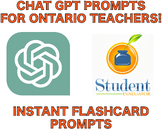 FLASHCARD CHAT GPT PROMPTS - Make Instant Flashcards for A