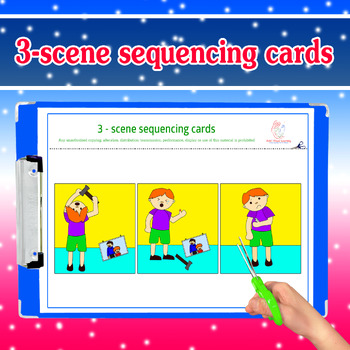 Preview of FLASHCARDS, DANGEROUS SITUATIONS, sequencing, 15 sets x 3 pictures, 6 OF 8