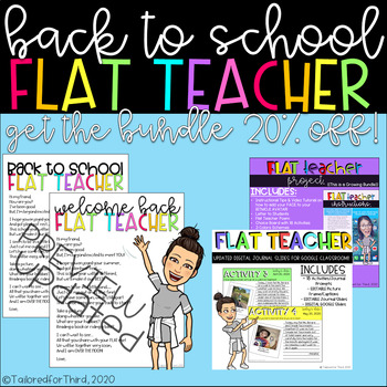 Preview of BACK TO SCHOOL Flat Teacher BUNDLE! (SPECIAL OFFER 20% off!)