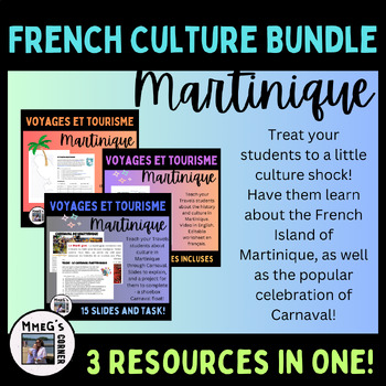 Preview of FLE French Immersion Tourisme Martinique Activities Bundle