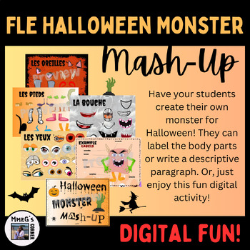 Preview of FLE Halloween Monster Mash-Up Digital Resource