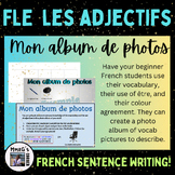 FLE Mon album de photos Être Adjectifs Vocabulary