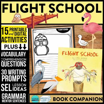 Preview of FLIGHT SCHOOL activities READING COMPREHENSION - Book Companion read aloud