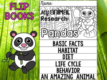 Preview of FLIP BOOK Bundle : Pandas - Zoo Animals : Research, China, mammals