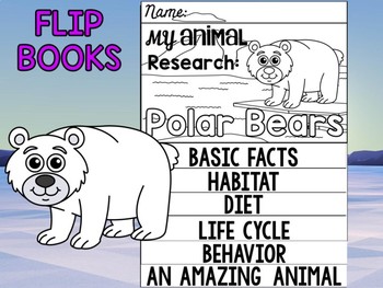 Preview of FLIP BOOK Set : Polar and Arctic Animal Research - Polar Bears