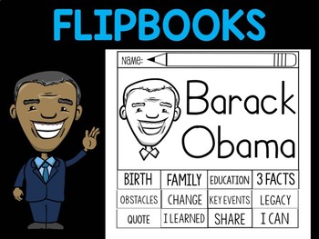 Preview of FLIPBOOKS Bundle : Barack Obama Flip book