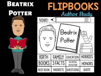 Preview of FLIPBOOKS Set : Beatrix Potter - Author Study and Research