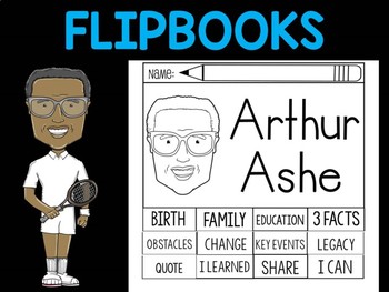 Preview of FLIPBOOKS Bundle : Arthur Ashe - Black History