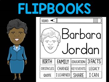 Preview of FLIPBOOKS Bundle : Barbara Jordan - Black History