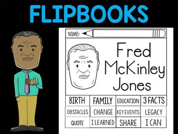 Preview of FLIPBOOKS Bundle : Fred McKinley Jones  - Black History